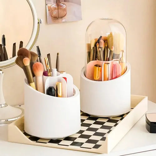 Organizador Giratorio de Brochas de Maquillaje 360°
