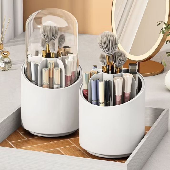 Organizador Giratorio de Brochas de Maquillaje 360°